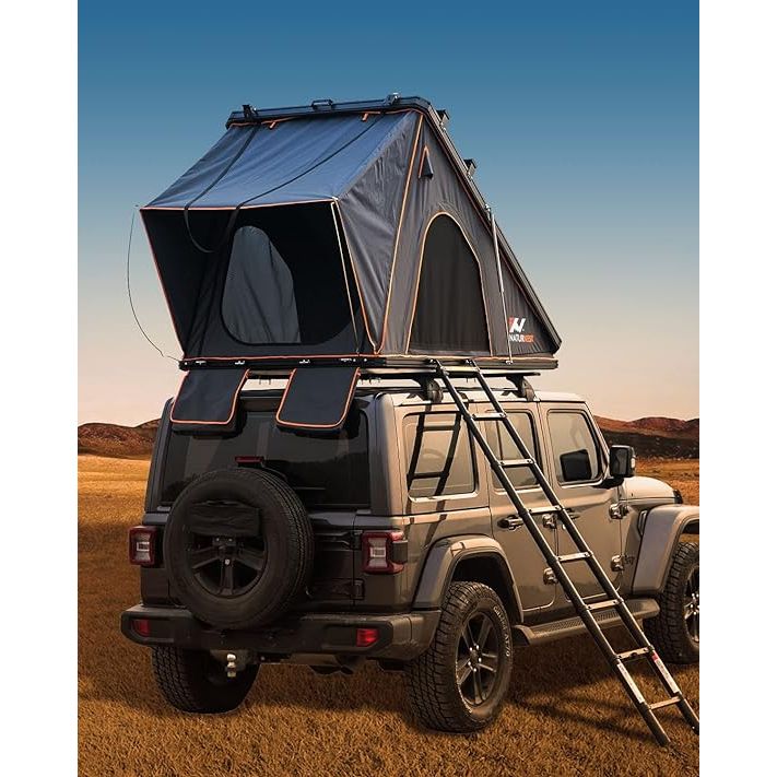 Naturnest Hardshell Rooftop Tent for Car Jeep SUV Truck, Hard Shell Van RTT Car SUV Truck Tents for Camping, Pop Up Rooftop Tent Hard Shell for Camping, Roof Top Tent Camping Car Roof Tent Naturenest