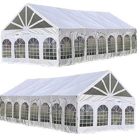 DELTA 40'x20' PVC Marquee Party Tent, Fire Retardart, Heavy Duty Wedding Tent Party Canopy, Outdoor Event Large Commercial Shelter Gazebo Tents, with Waterproof Top + Storage Bags